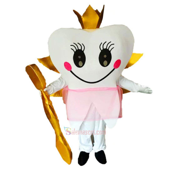 Teeth and Toothbrushes Cartoon Mascot Costume