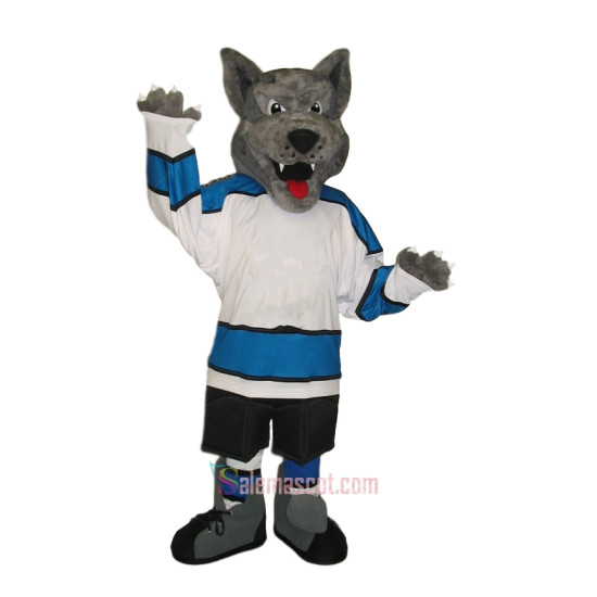 Grey Wolf Mascot Costume