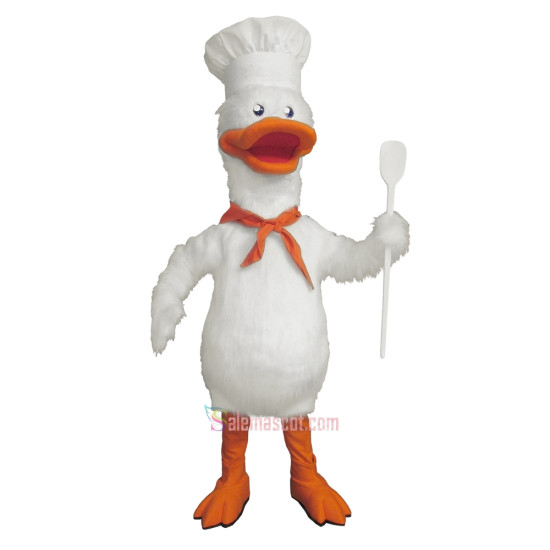 Plush White Duck Mascot Costume