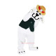 White Dog Hound Cartoon Mascot Costume