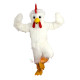 White Eagle Bird Chicken Cartoon Mascot Costume