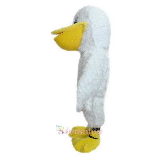White Pelican Cartoon Mascot Costume