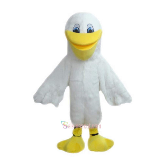 White Pelican Cartoon Mascot Costume