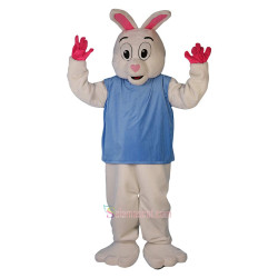 White Rabbit Cartoon Mascot Costume