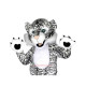 White Tiger Mascot Costume