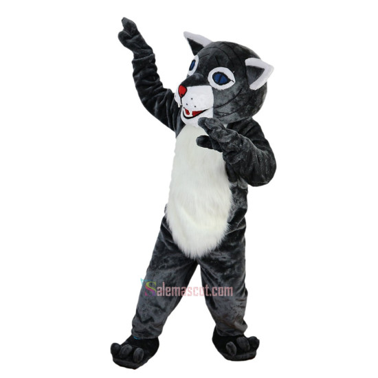 Wildcat Grey Tiger Wolf Mascot Costume