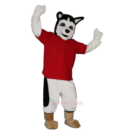 Wolf Dog Cartoon Mascot Costume