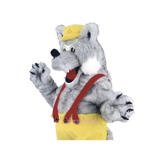 Long Plush Wolf Mascot Costume