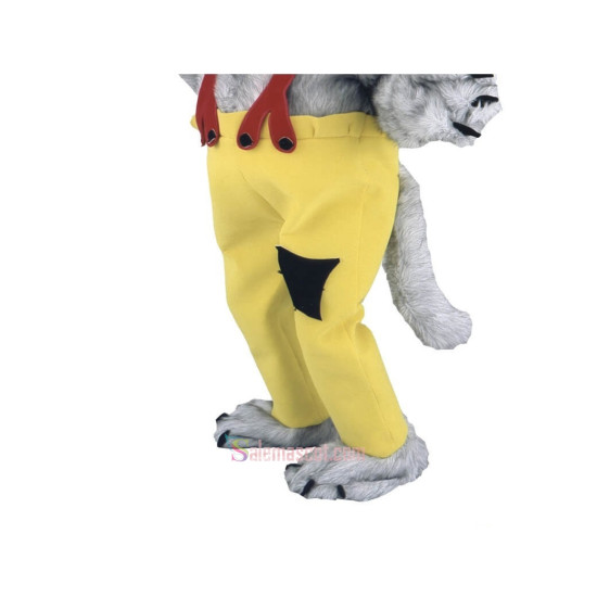 Long Plush Wolf Mascot Costume