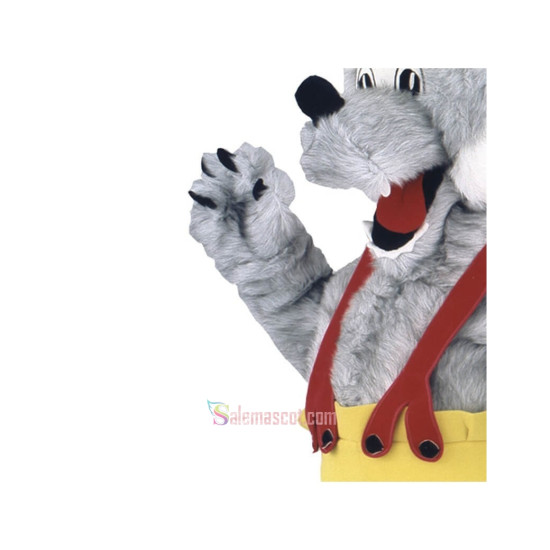Long Plush Wolf Mascot Costume