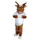 Yellow Brown Elk Moose Wapiti Cartoon Mascot Costume