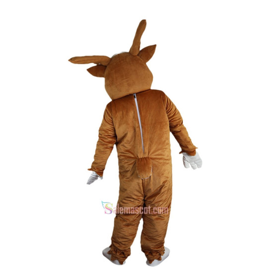 Yellow Brown Elk Moose Wapiti Cartoon Mascot Costume