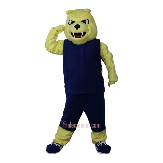 Yellow Bulldog Fierce Dog Vicious Dog Mascot Costume