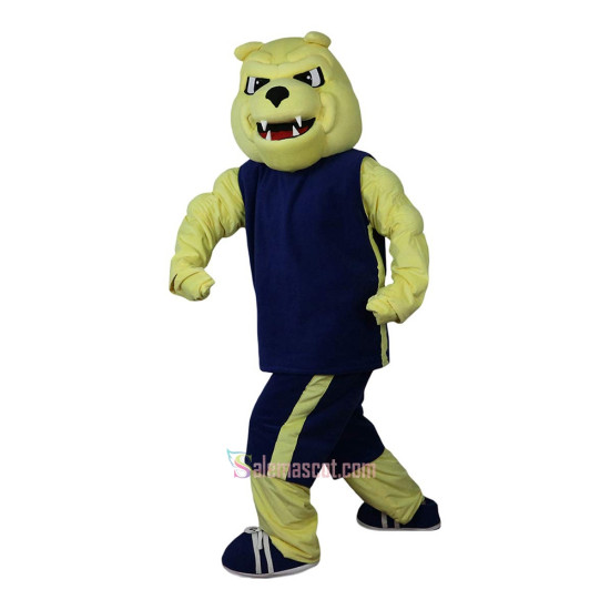 Yellow Bulldog Fierce Dog Vicious Dog Mascot Costume