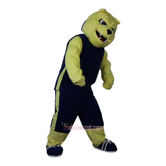 Yellow Bulldog Fierce Dog Vicious Dog Mascot Costume