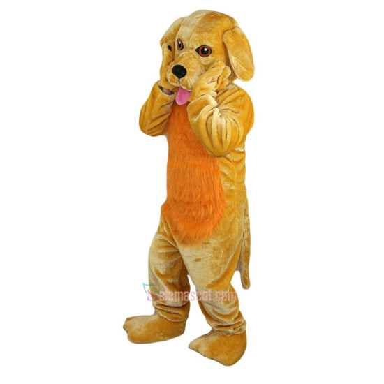 Yellow Dog Cartoon Mascot Costume