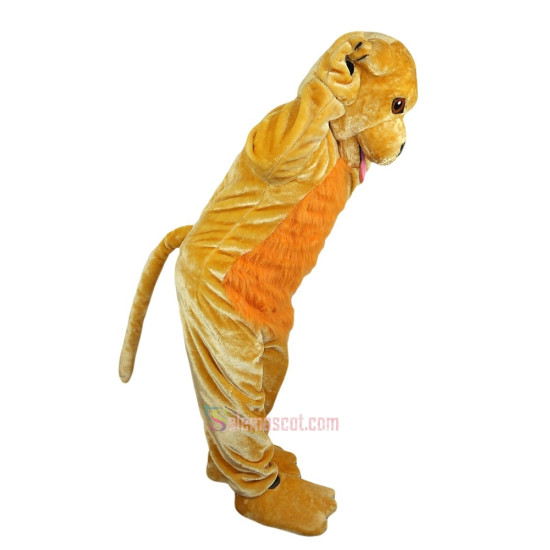 Yellow Dog Cartoon Mascot Costume
