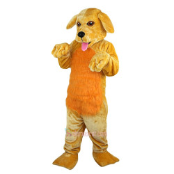 Yellow Dog Cartoon Mascot Costume