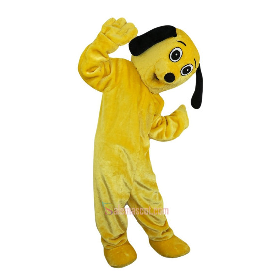 Yellow Dog Cartoon Mascot Costume