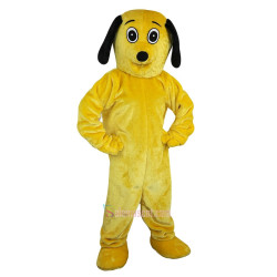 Yellow Dog Cartoon Mascot Costume
