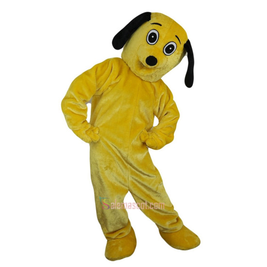 Yellow Dog Cartoon Mascot Costume