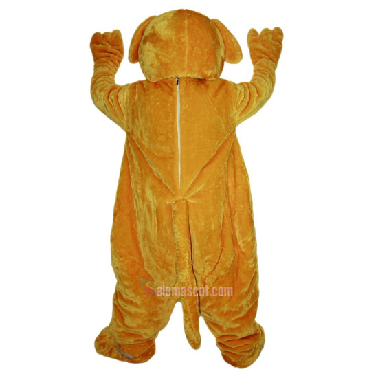 Yellow Dog Cartoon Mascot Costume