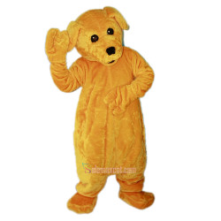 Yellow Dog Cartoon Mascot Costume