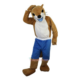 Yellow Ferret Skunk Mascot Costume