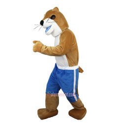 Yellow Ferret Skunk Mascot Costume