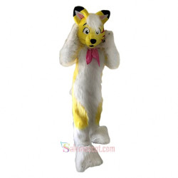 Yellow Fox Dog Husky Mascot Costume