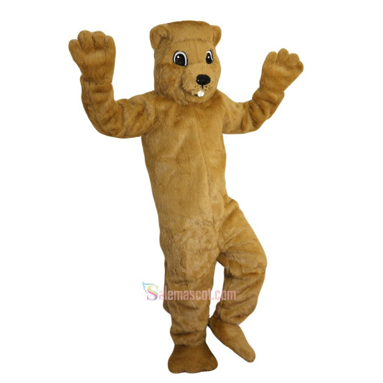 Yellow Groundhog Gophers Cartoon Mascot Costume