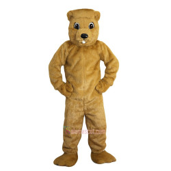 Yellow Groundhog Gophers Cartoon Mascot Costume