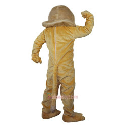 Yellow Lion Cartoon Mascot Costume