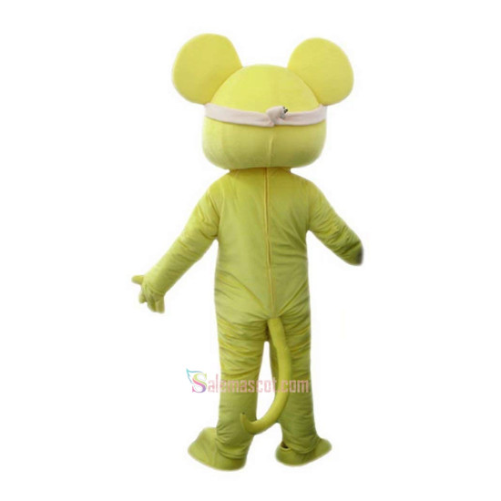Yellow Mouse Cartoon Mascot Costume