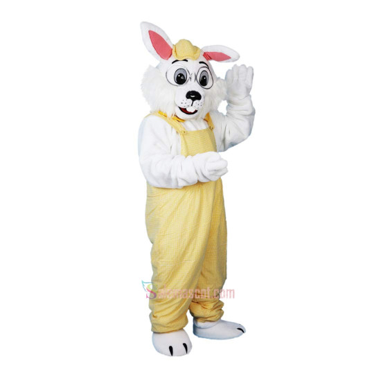 Yellow Rabbit Bunny Hare Cartoon Mascot Costume