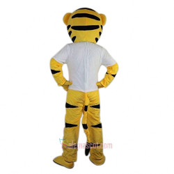 Yellow Sport Tiger Mascot Costume