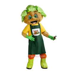 Gardener's Mascot Costume head of salad